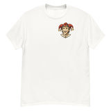 White unisex classic tee front mockup for the protein funny gym t-shirt.